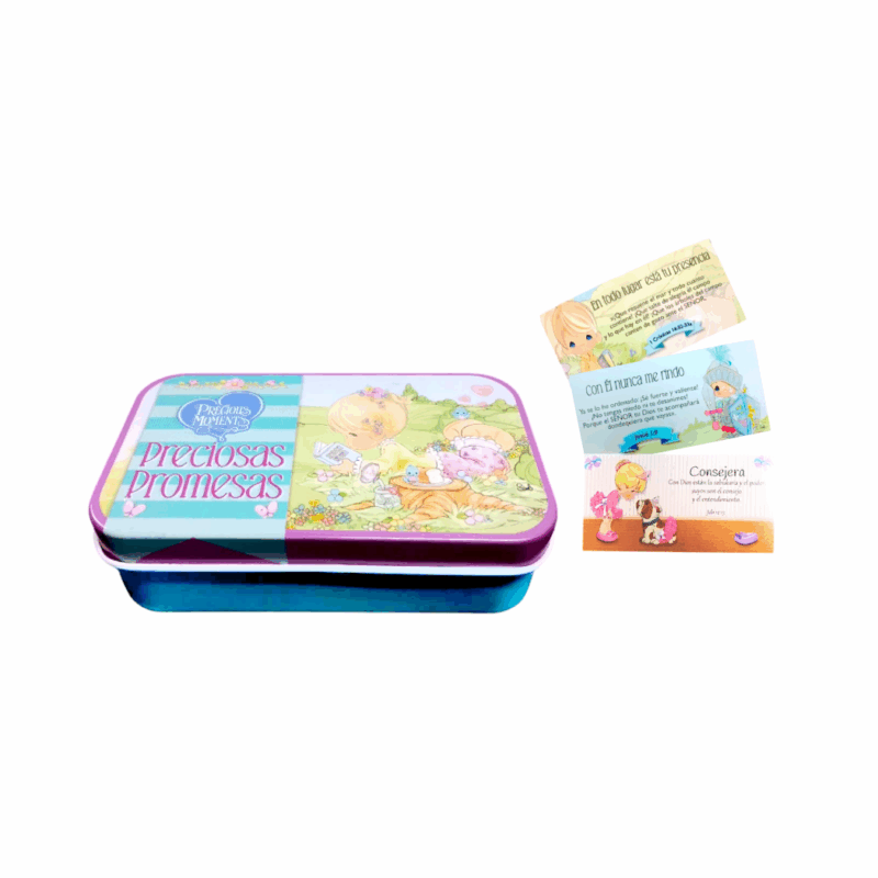 Cajita Metálica de promesas: preciosas promesas