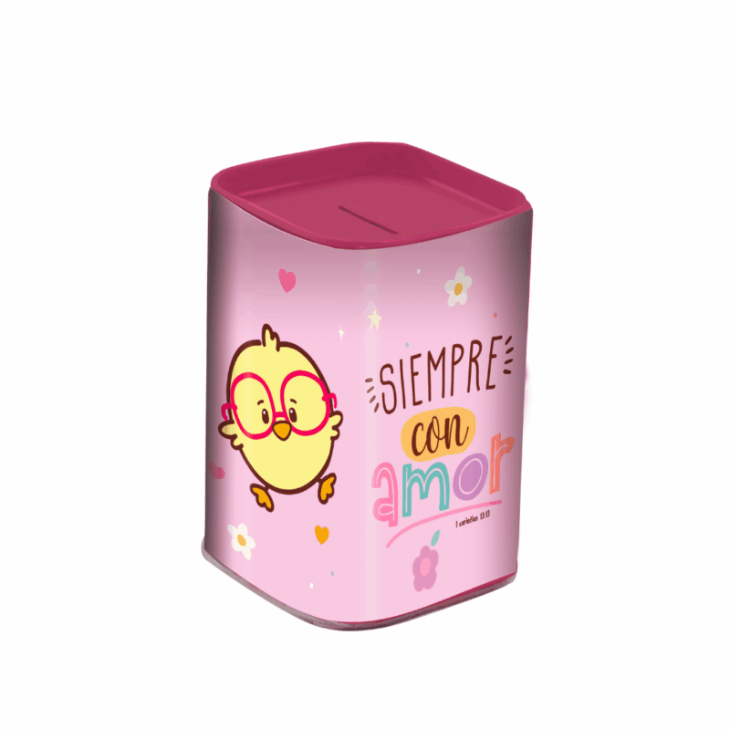 Alcancía Metálica Borlitas 2026 NUEVA PRESENTACIÓN