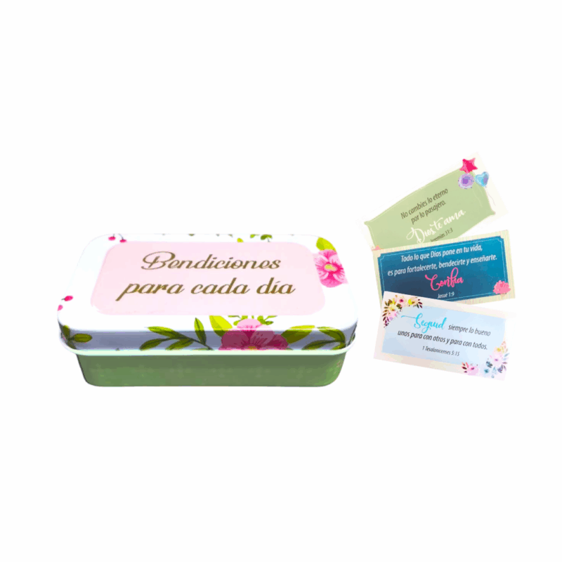 Cajita Metálica de promesas: Bendiciones para cada día