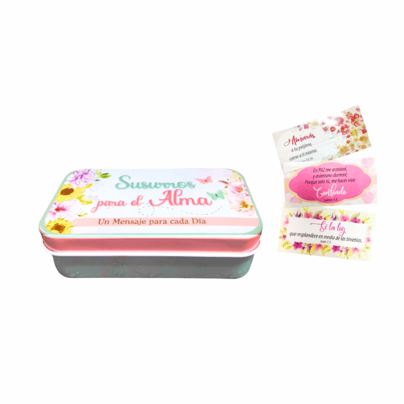Cajita Metálica de promesas: susurros para el alma